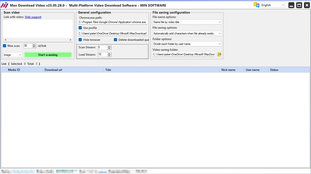 MaxDownloadVideo อธิบายการตั้งค่า